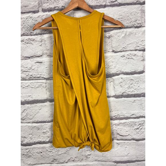 ATHLETA Women's S Earthen Ochre Essence Vital Tie Open Back Yoga Athleisure Tank - Picture 5 of 11